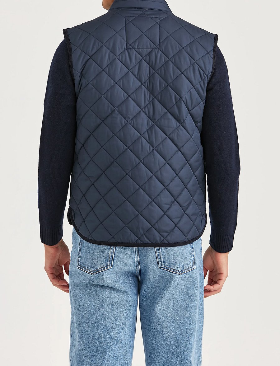 Morris - Teddy Quilted Vest - bodywarmers - old blue - 4