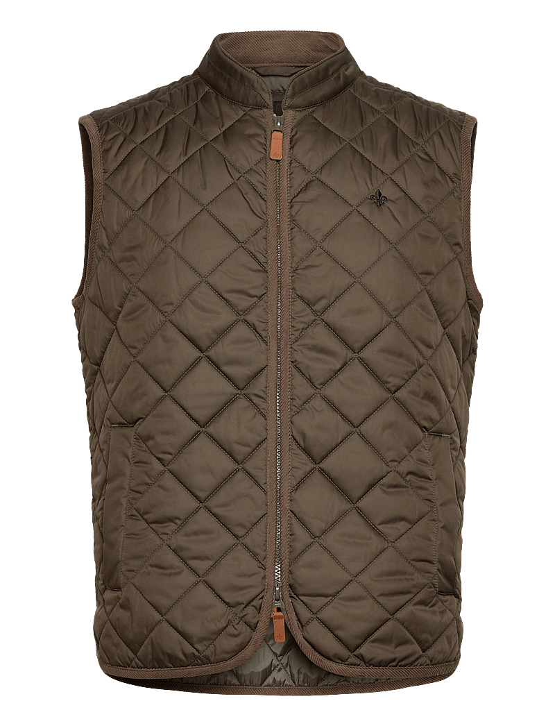 Morris - Teddy Quilted Vest - bodywarmers - olive - 1