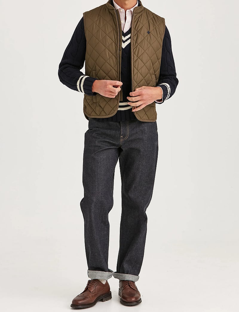 Morris - Teddy Quilted Vest - bodywarmers - olive - 3