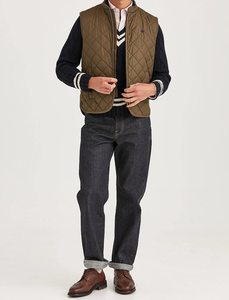 Morris - Teddy Quilted Vest - västar - olive - 3