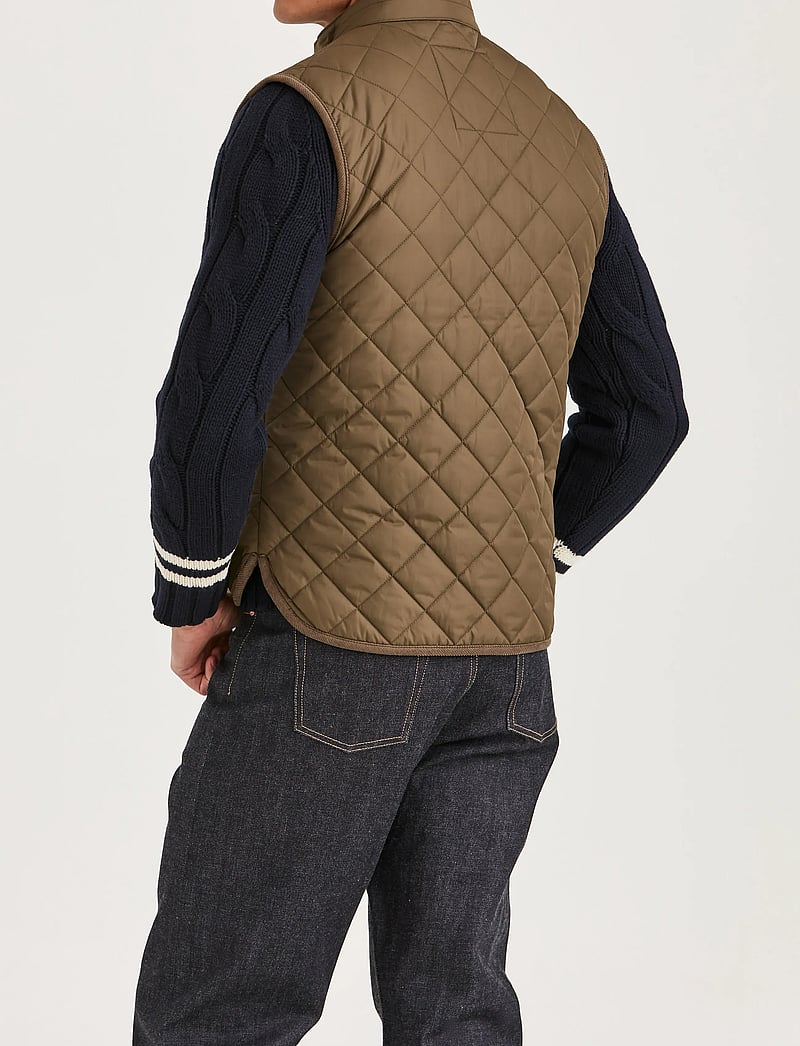 Morris - Teddy Quilted Vest - bodywarmers - olive - 4