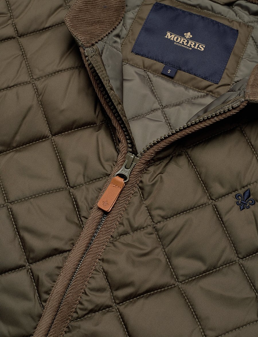 Morris - Teddy Quilted Vest - vests - olive - 5
