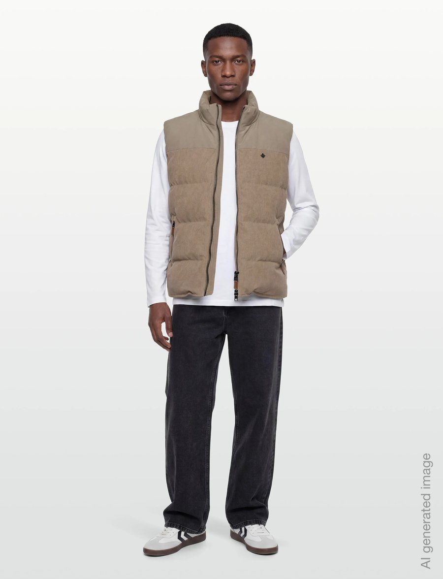 Morris - Catton Puffer Vest - vests - khaki - 0