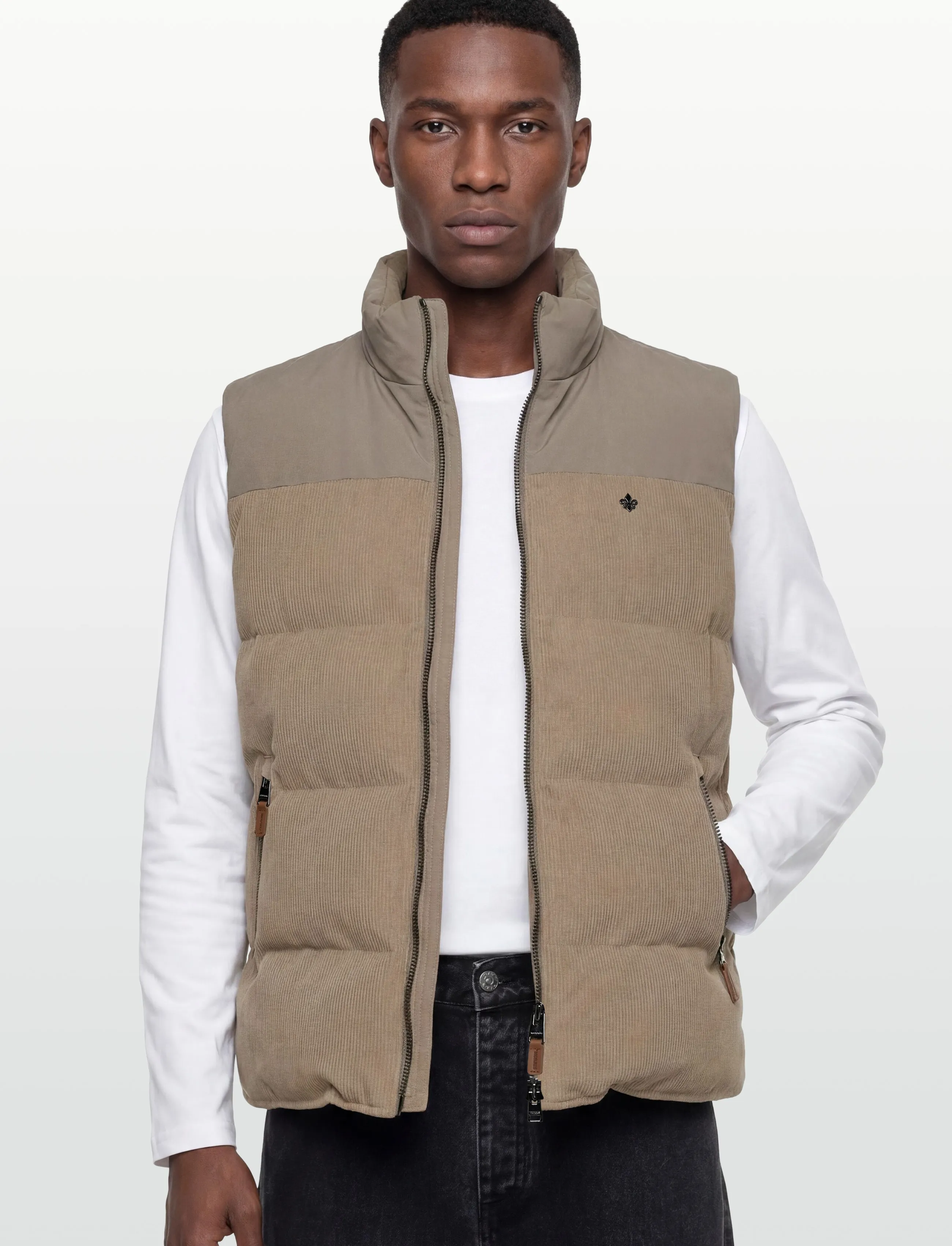 Morris - Catton Puffer Vest - vestid - khaki - 3