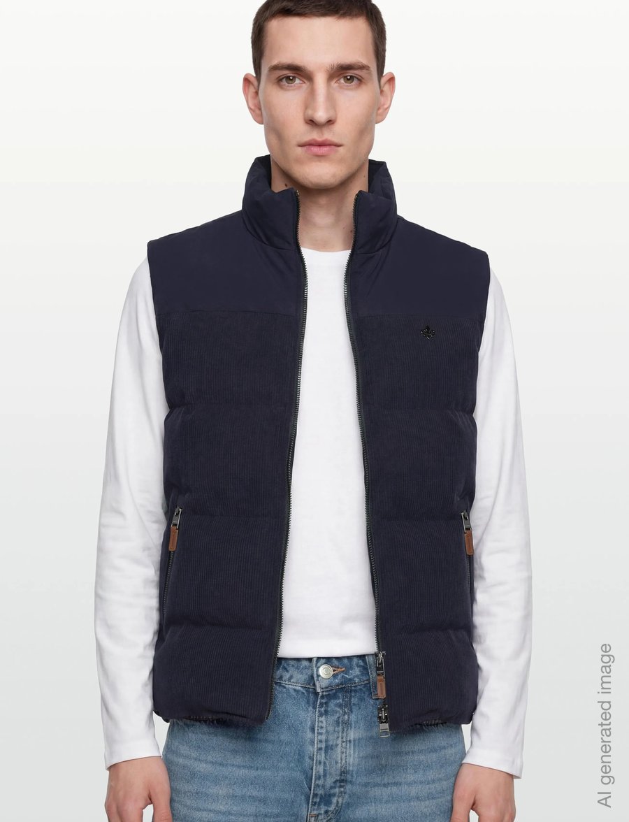 Morris - Catton Puffer Vest - vestid - navy - 3