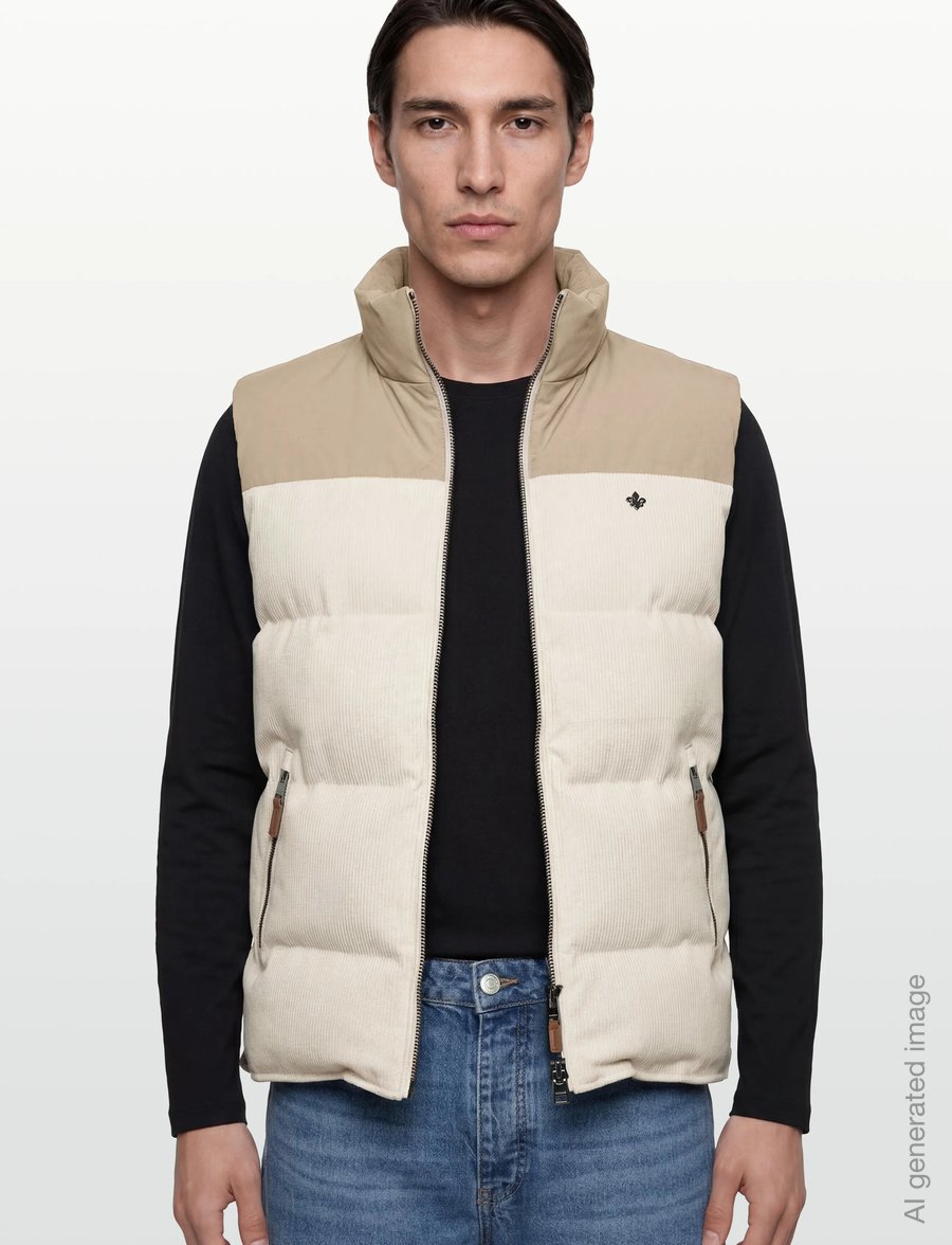 Morris - Catton Puffer Vest - vests - off white - 3