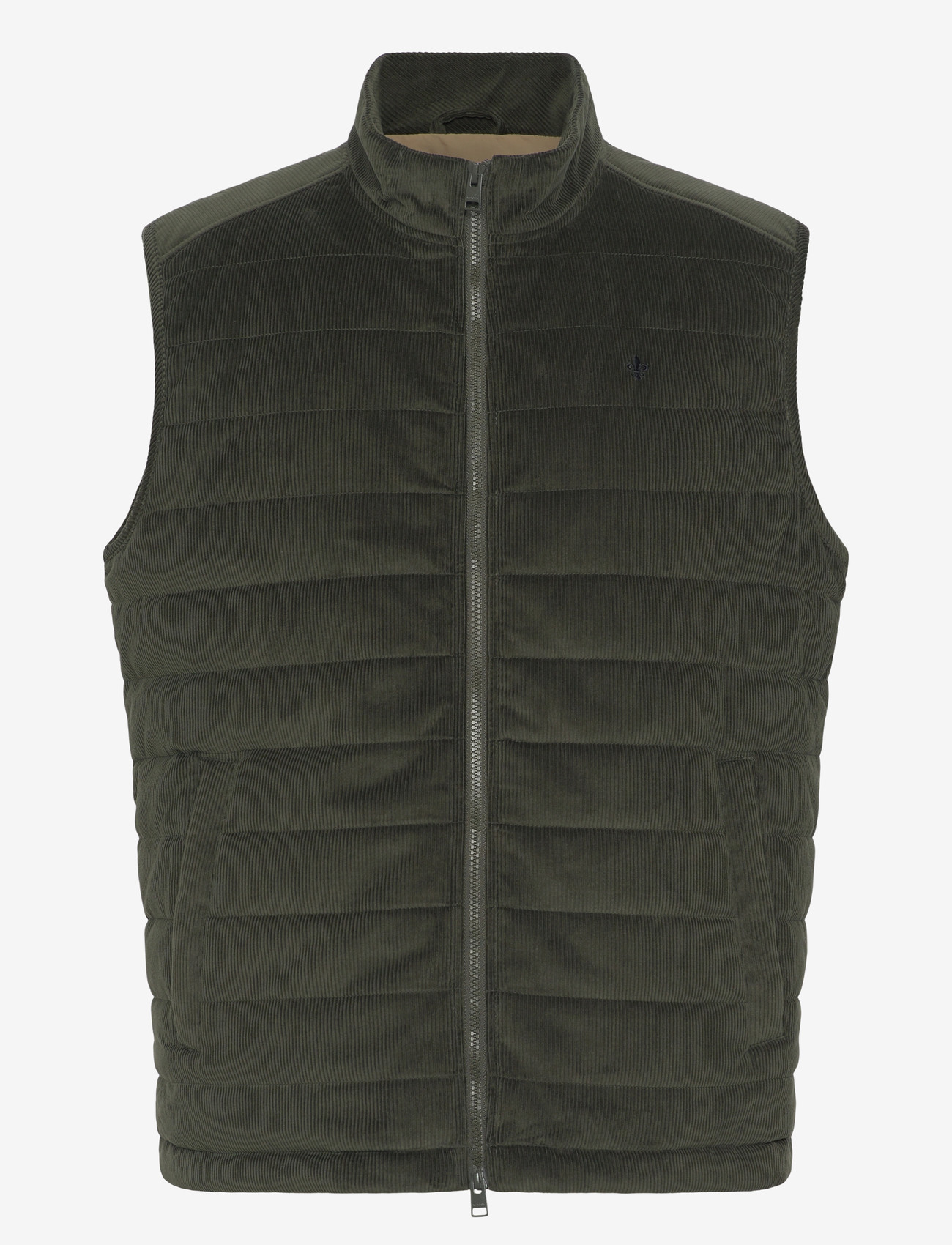 Morris - Ted Quilted Cord Vest - västar - olive - 1