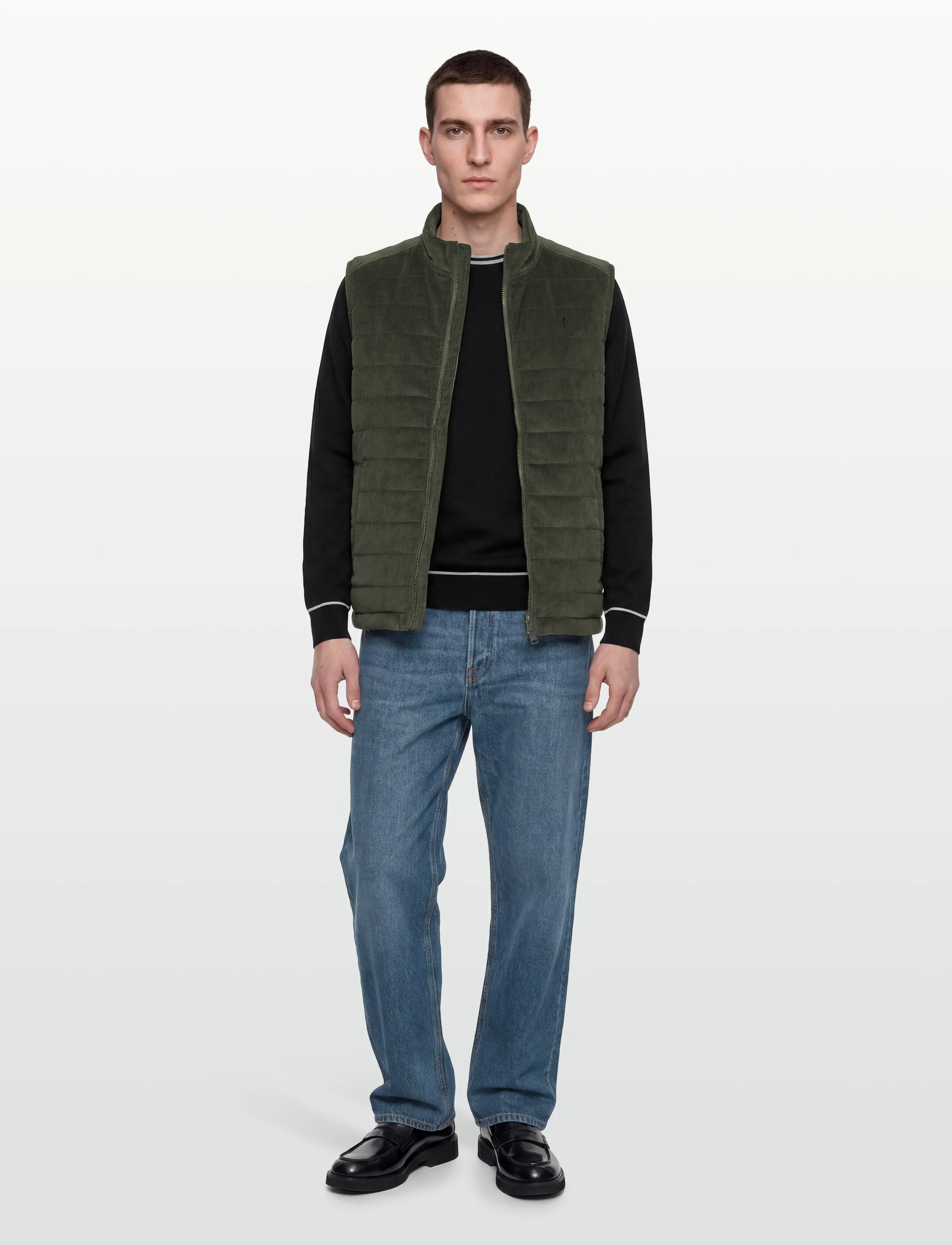 Morris Ted Quilted Cord Vest, 3XL, Oberbekleidung, Khakigrün - Westen, Männerswear