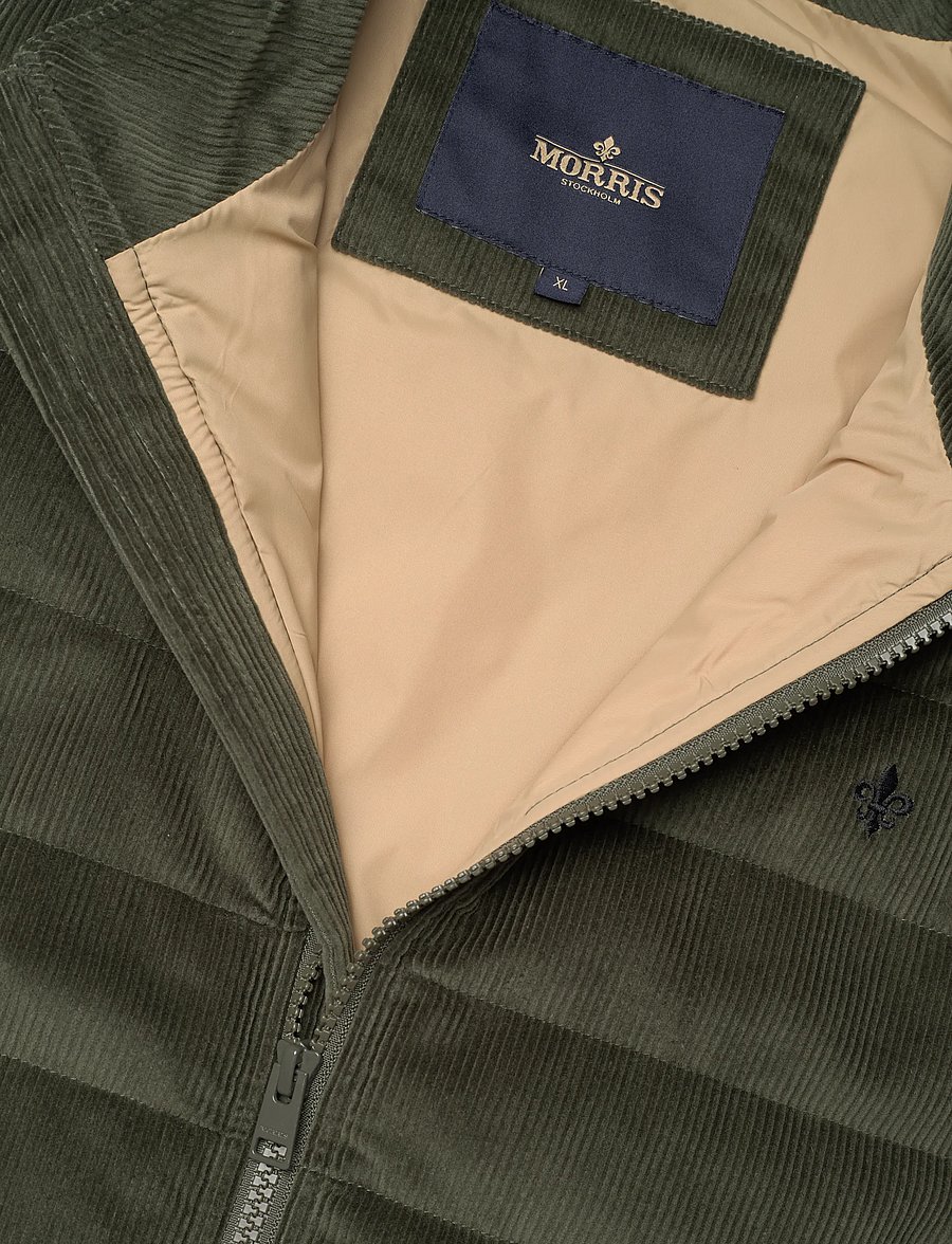 Morris - Ted Quilted Cord Vest - vests - olive - 5