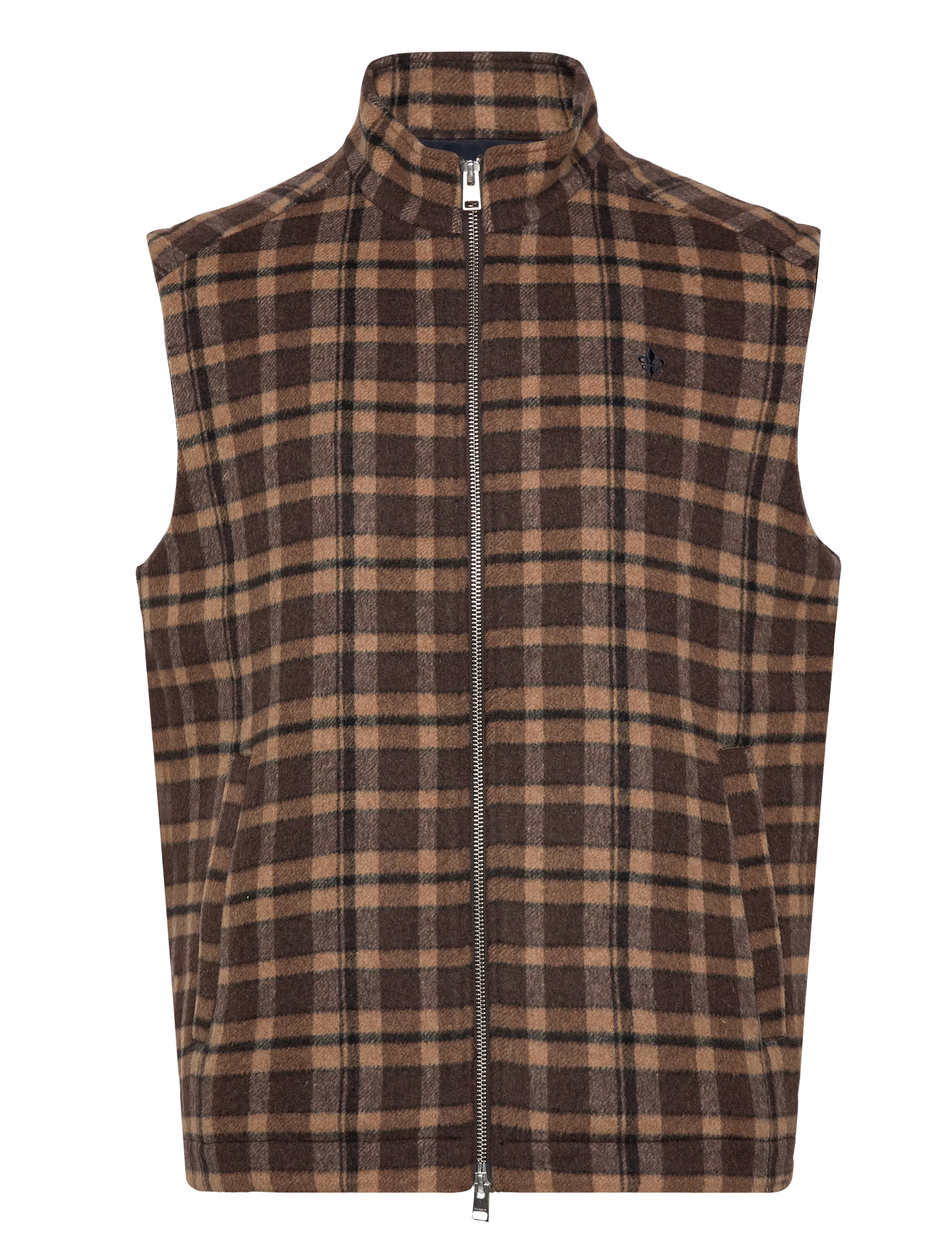 Morris Humphrey Vest - Morris Stockholm - BROWN / brown