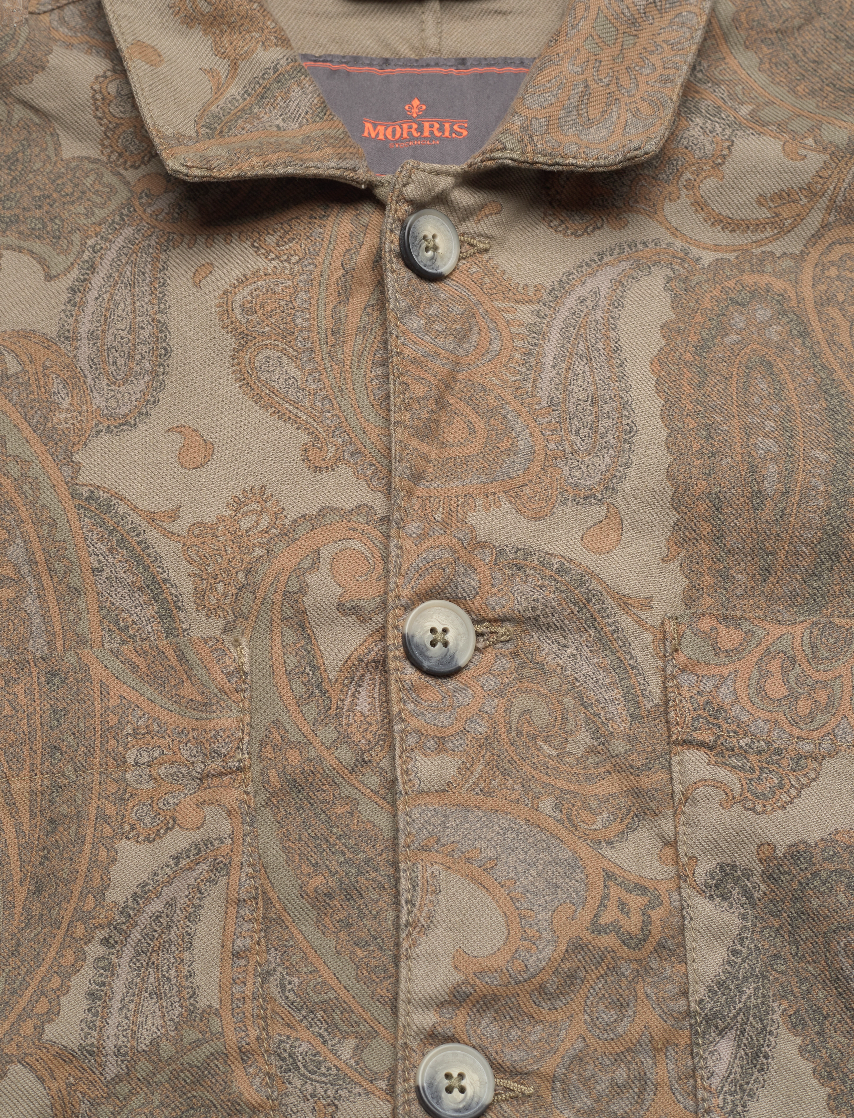 Morris - Fenix Linen Shirt Jacket - dark olive - 3