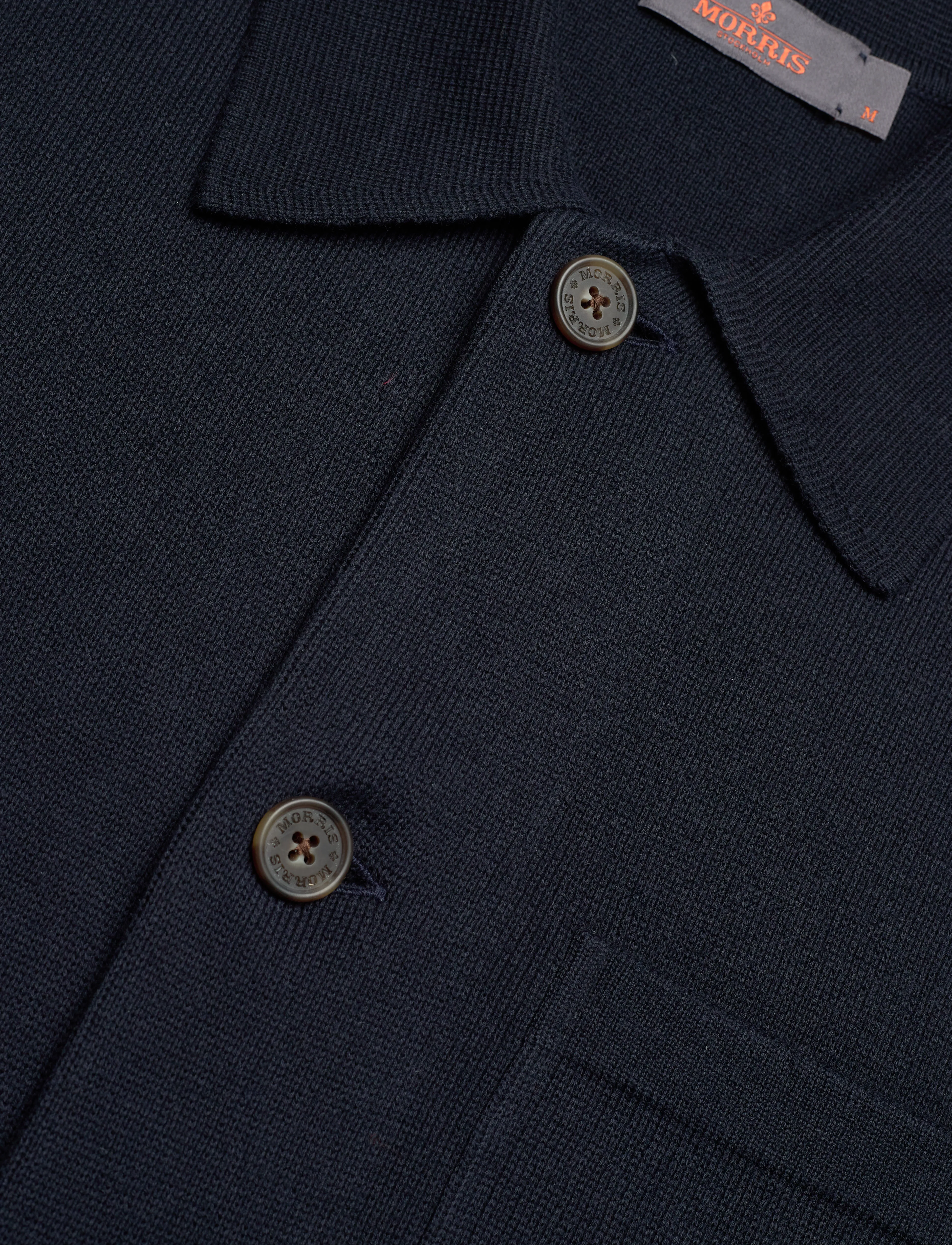 Morris - Jake Knitted Shirt Jacket - old blue - 2