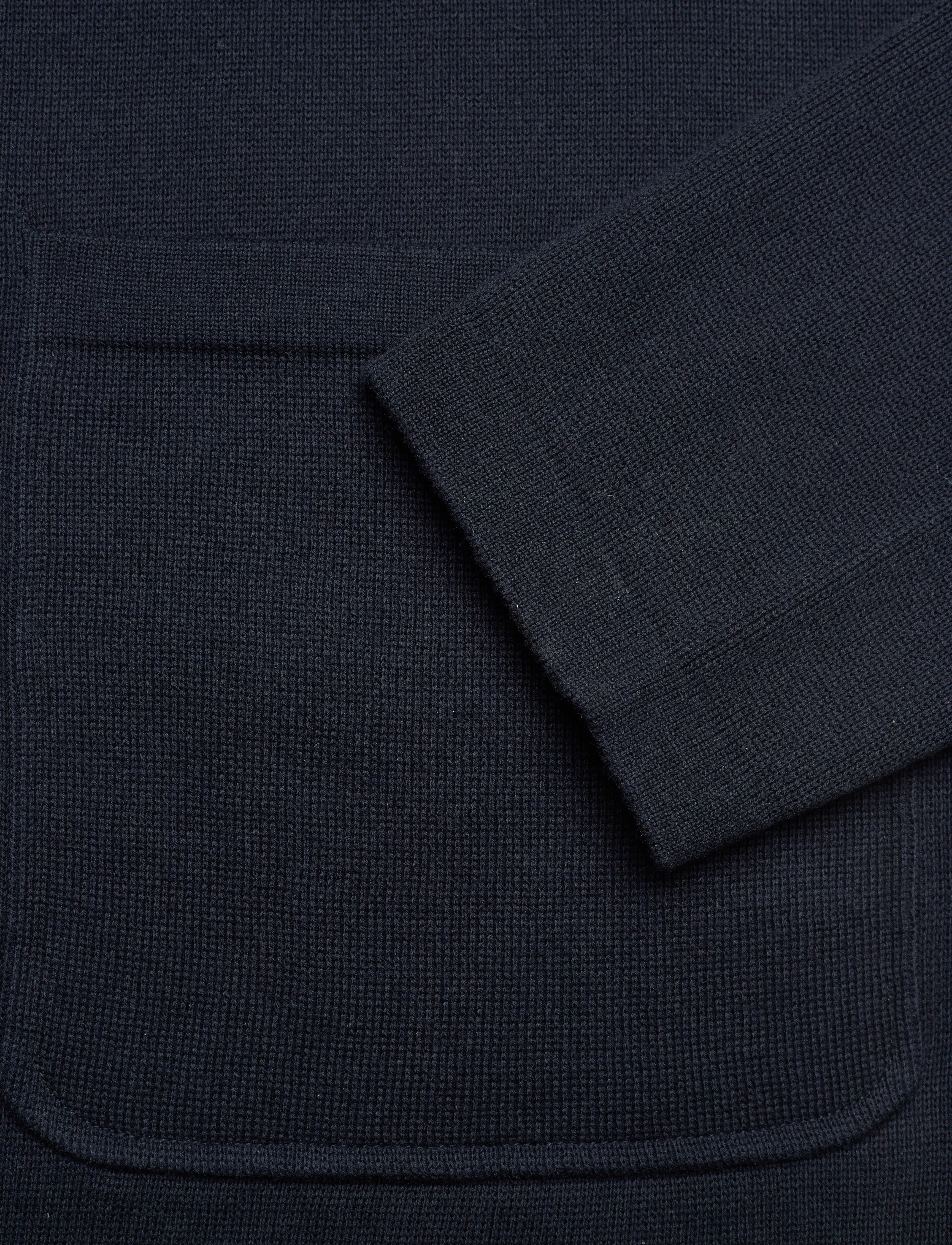 Morris - Jake Knitted Shirt Jacket - old blue - 3