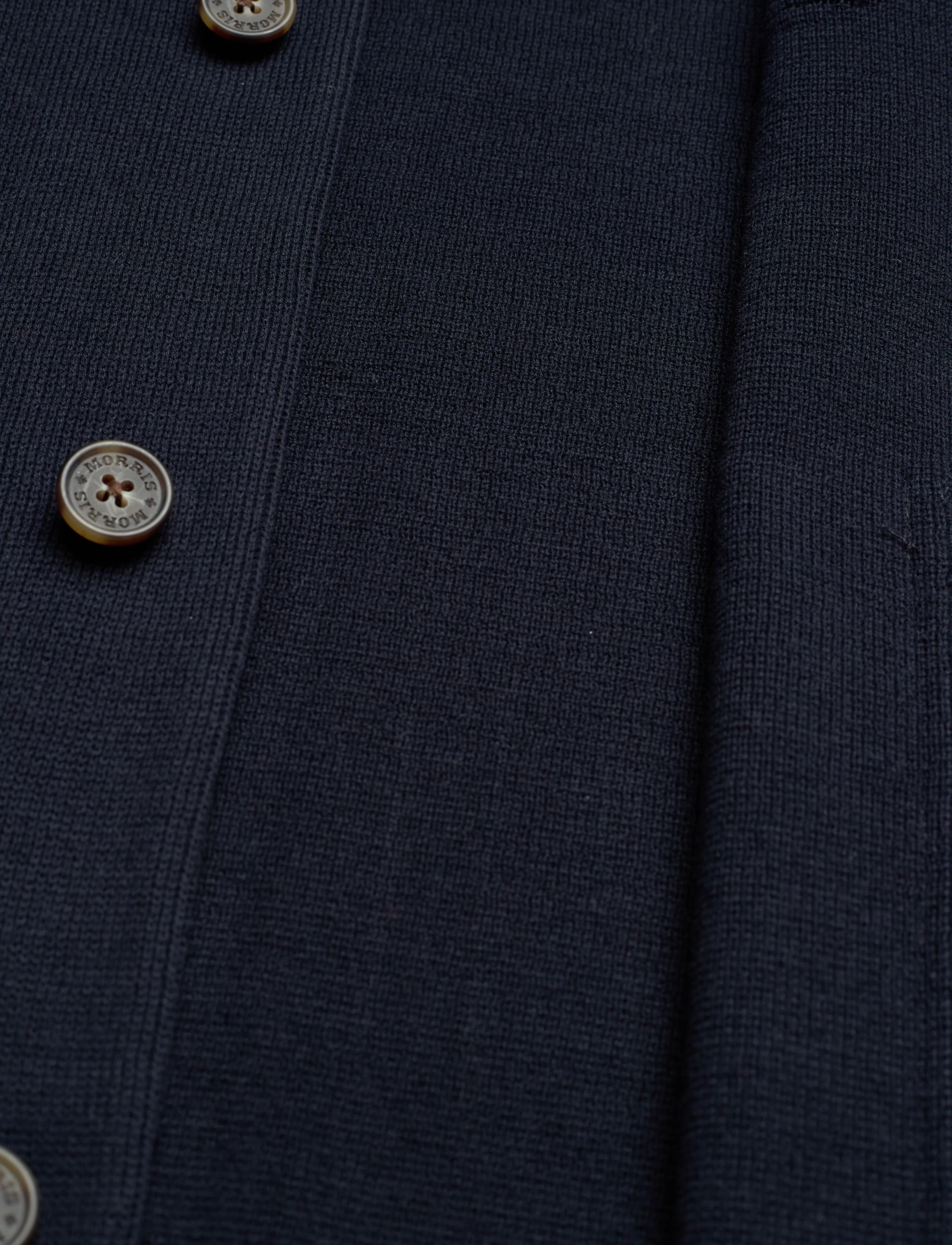 Morris - Jake Knitted Shirt Jacket - old blue - 4