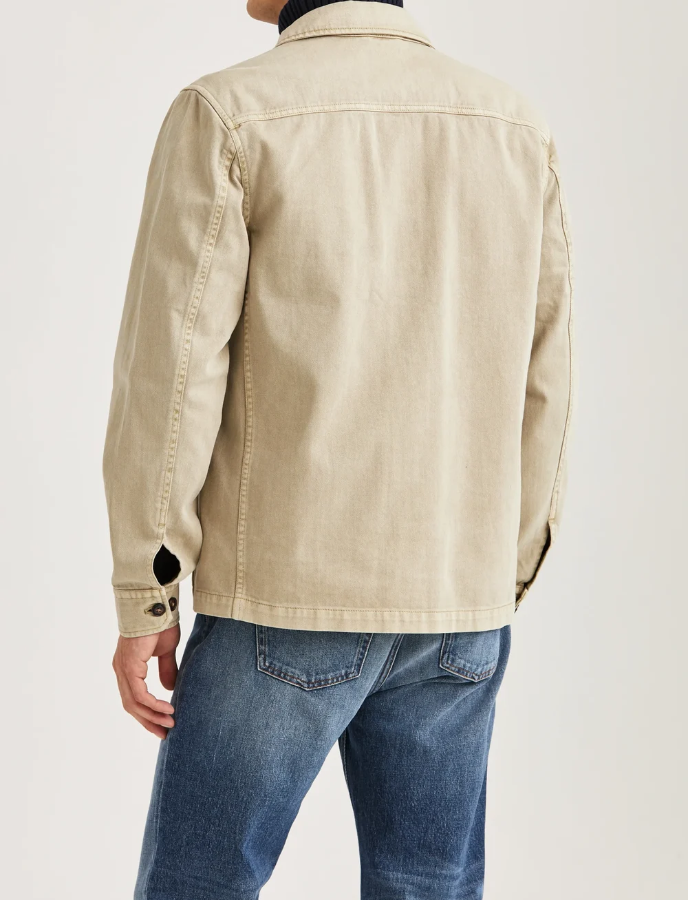 Morris - Alain Twill Shirt Jacket - light jackets - khaki - 4