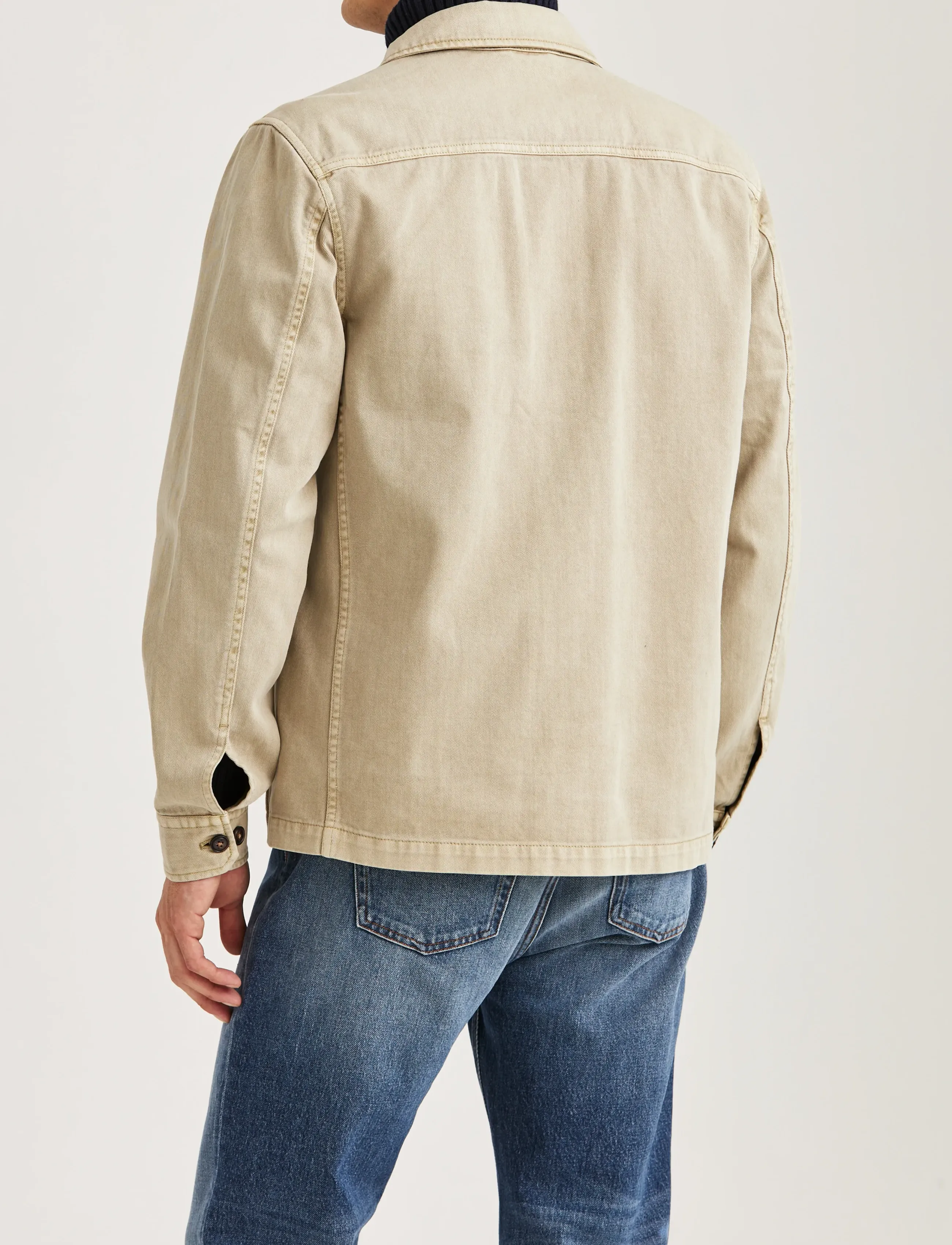 Morris - Alain Twill Shirt Jacket - frühlingsjacken - khaki - 4