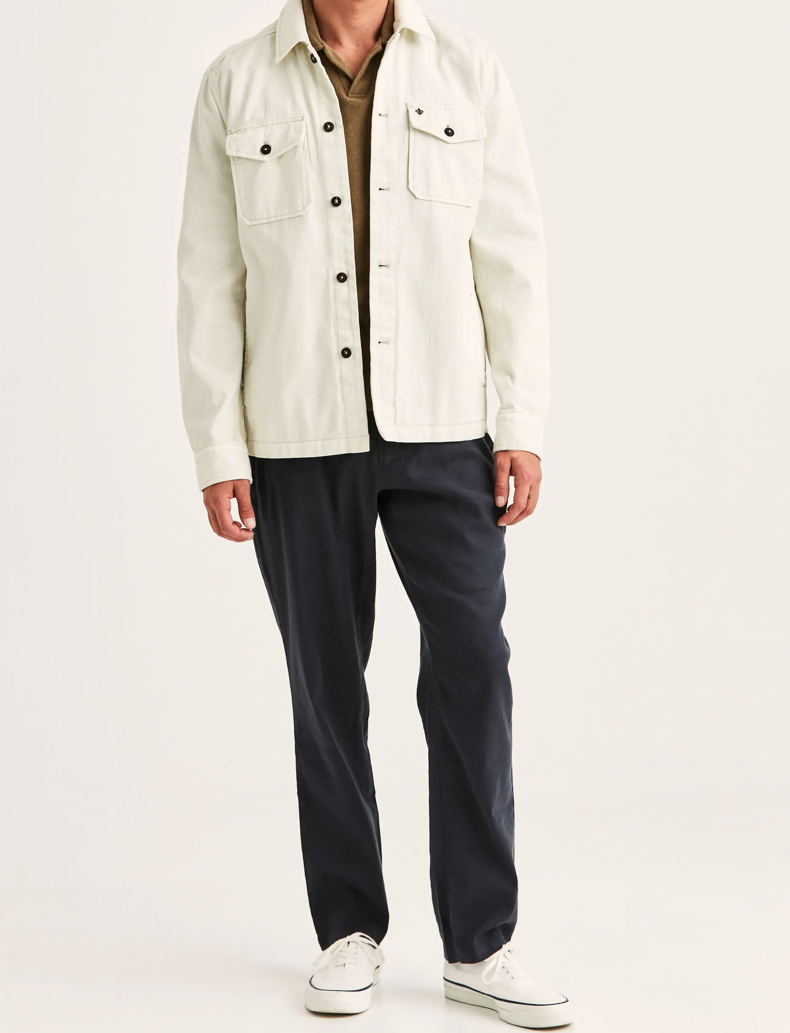 Morris - Alain Twill Shirt Jacket - vorjakkar - off white - 3
