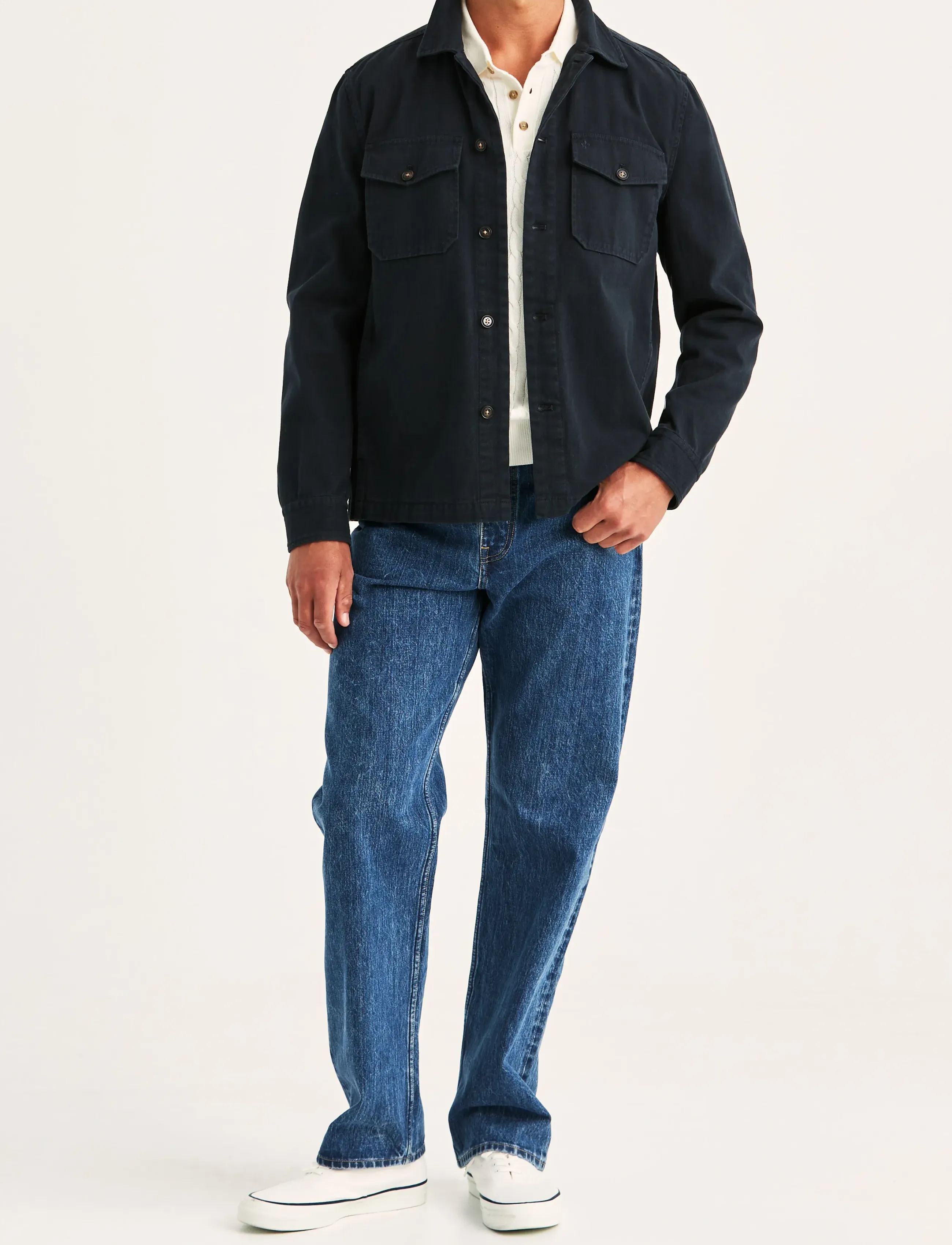 Morris - Alain Twill Shirt Jacket - kevadjoped - old blue - 3