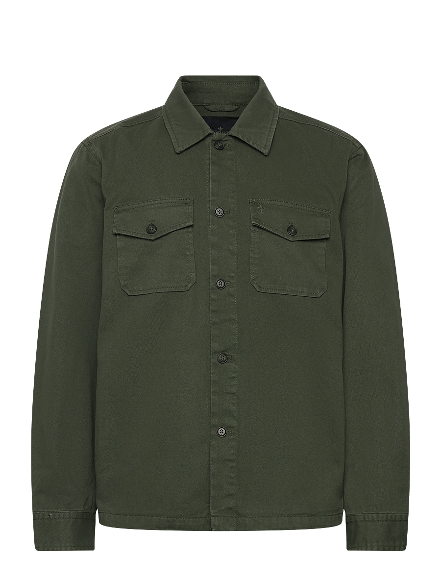 Morris - Alain Twill Shirt Jacket - sügisjoped - olive - 1