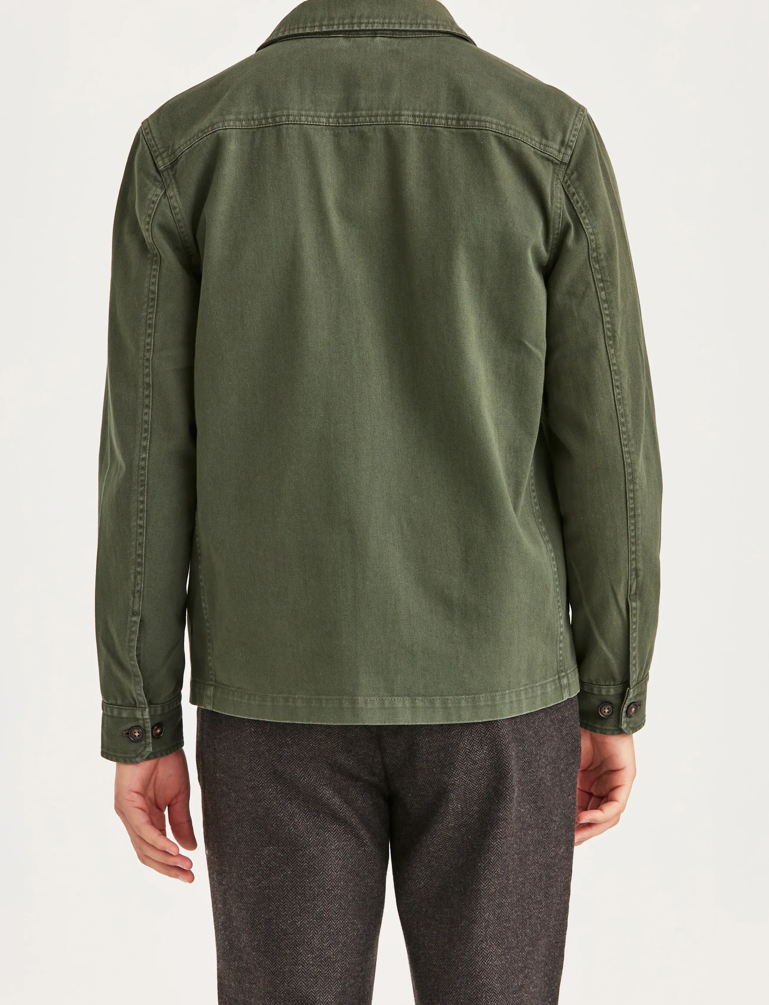 Morris - Alain Twill Shirt Jacket - olive - 4