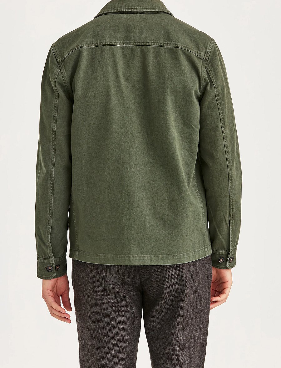 Morris - Alain Twill Shirt Jacket - sügisjoped - olive - 4