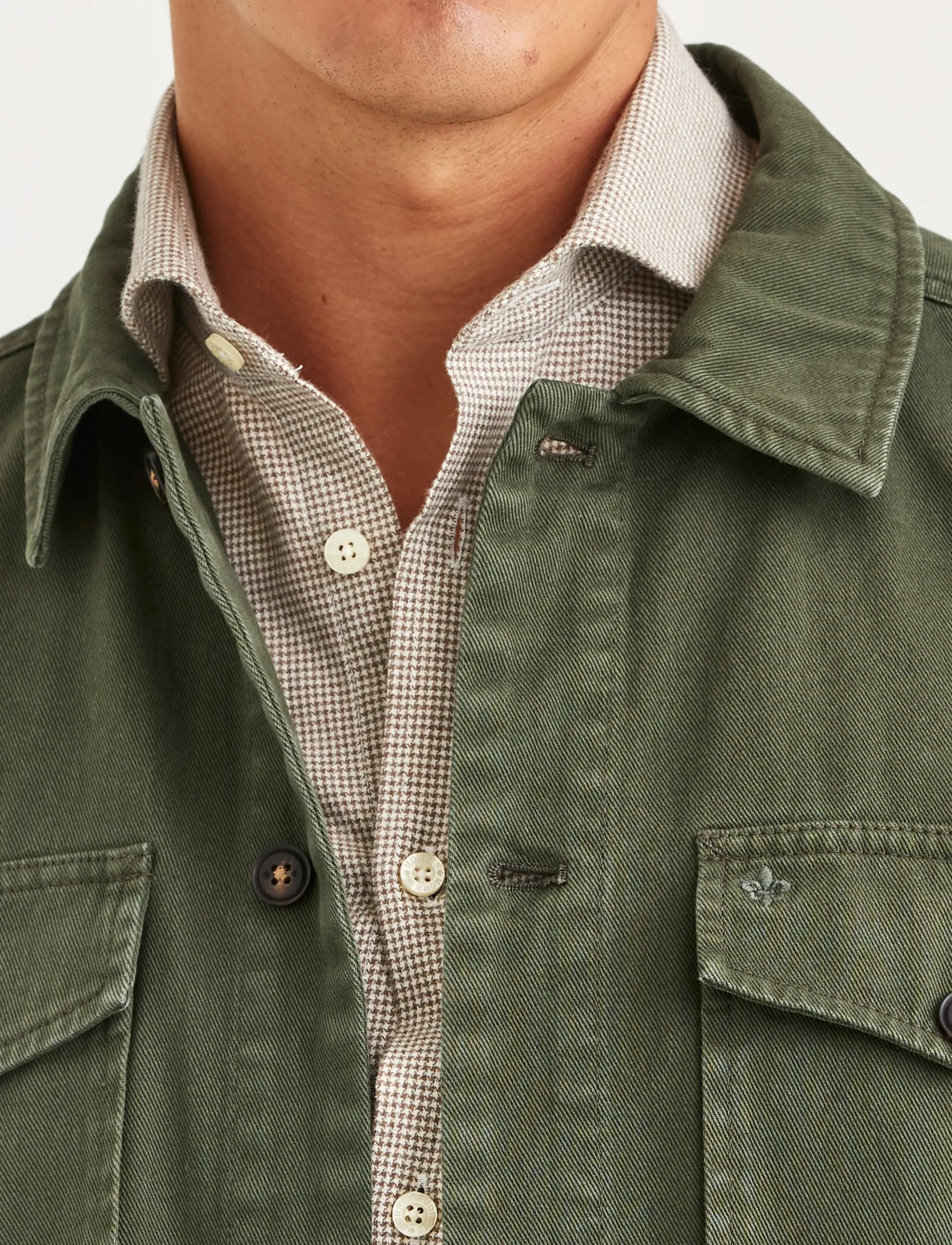 Morris - Alain Twill Shirt Jacket - olive - 5