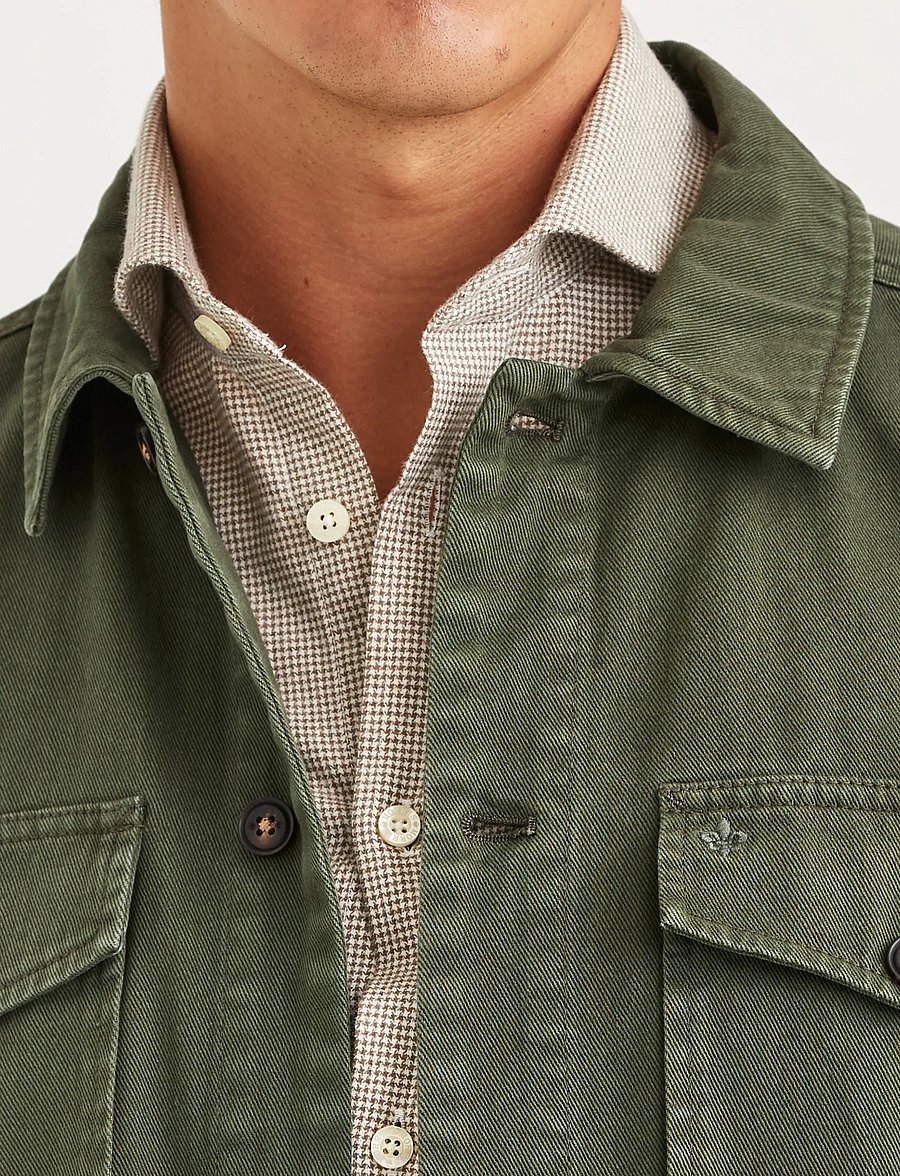 Morris - Alain Twill Shirt Jacket - sügisjoped - olive - 5