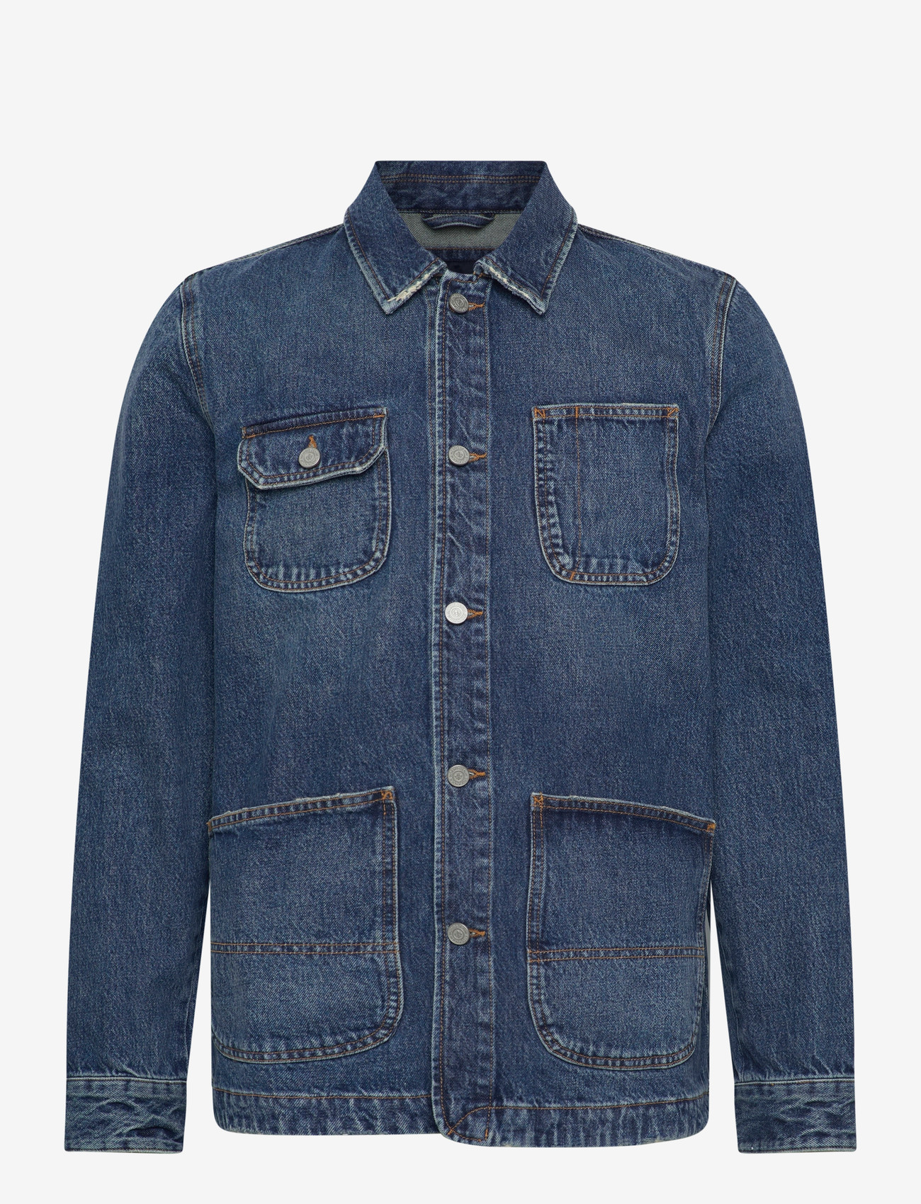 Morris - Denim Shirt Jacket - ofodrade jeansjackor - blue - 1