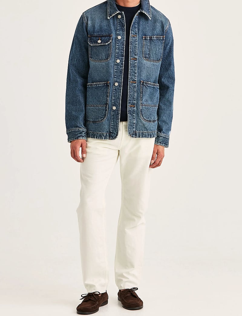 Morris - Denim Shirt Jacket - ofodrade jeansjackor - blue - 3