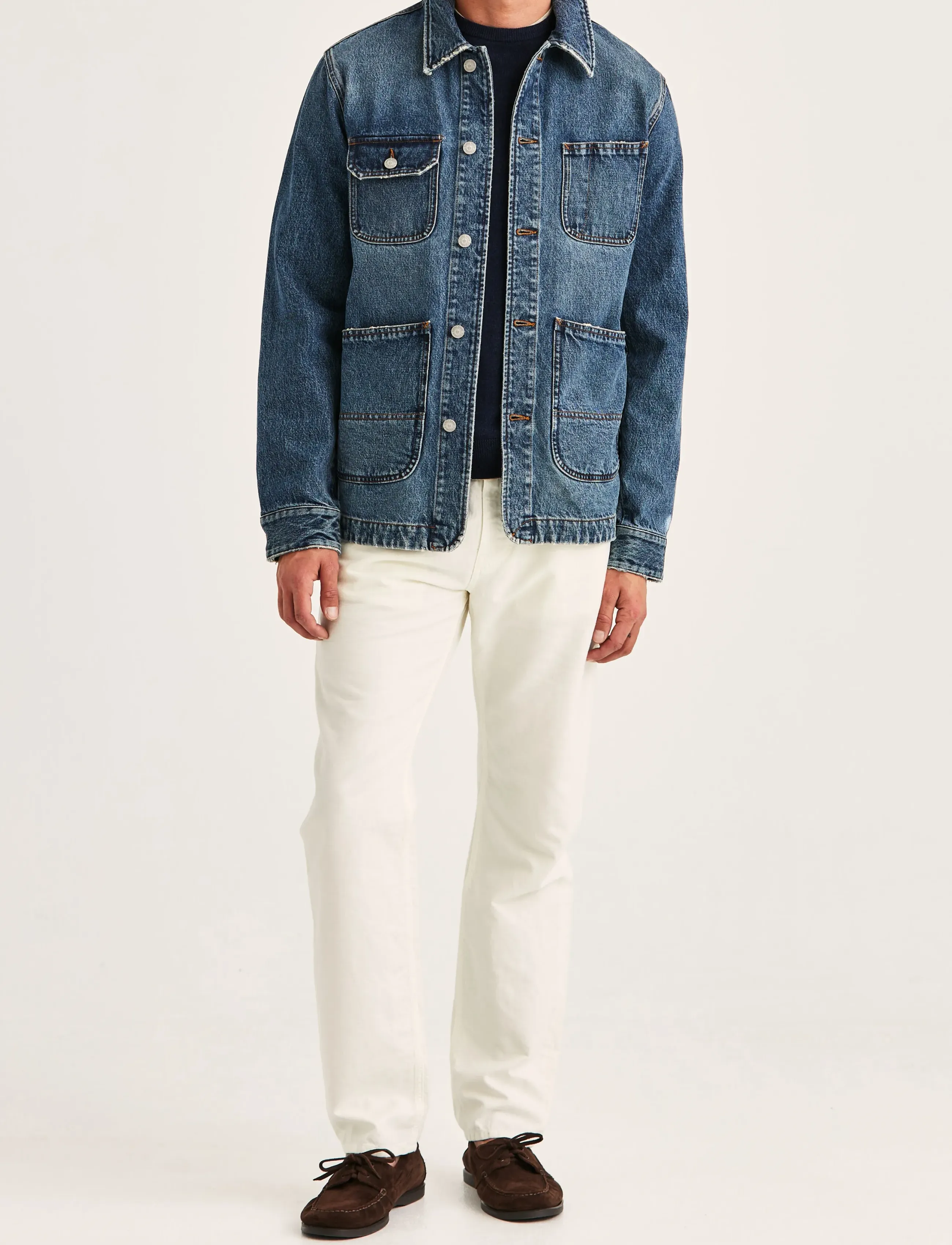 Morris - Denim Shirt Jacket - unlined denim jackets - blue - 3