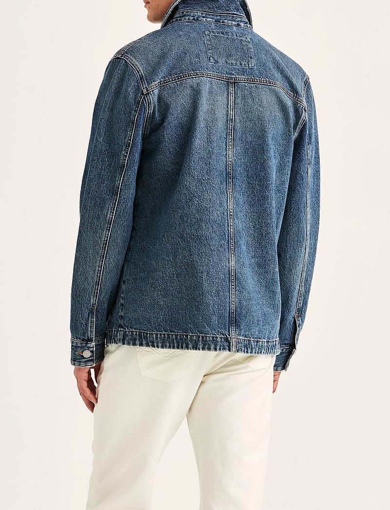 Morris - Denim Shirt Jacket - ofodrade jeansjackor - blue - 4