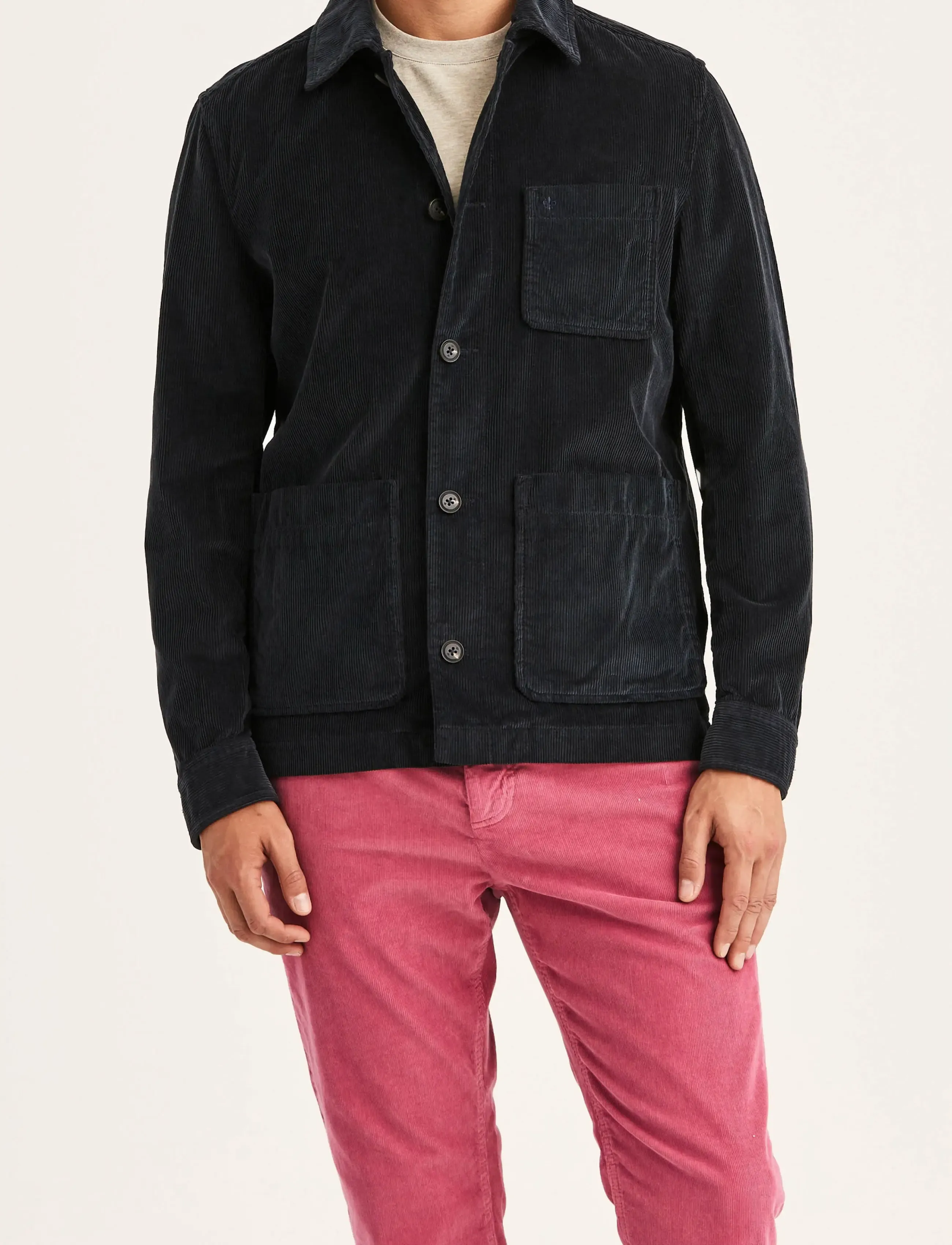 Morris Fenix Cord Shirt Jacket - Riided - BLUE / navy