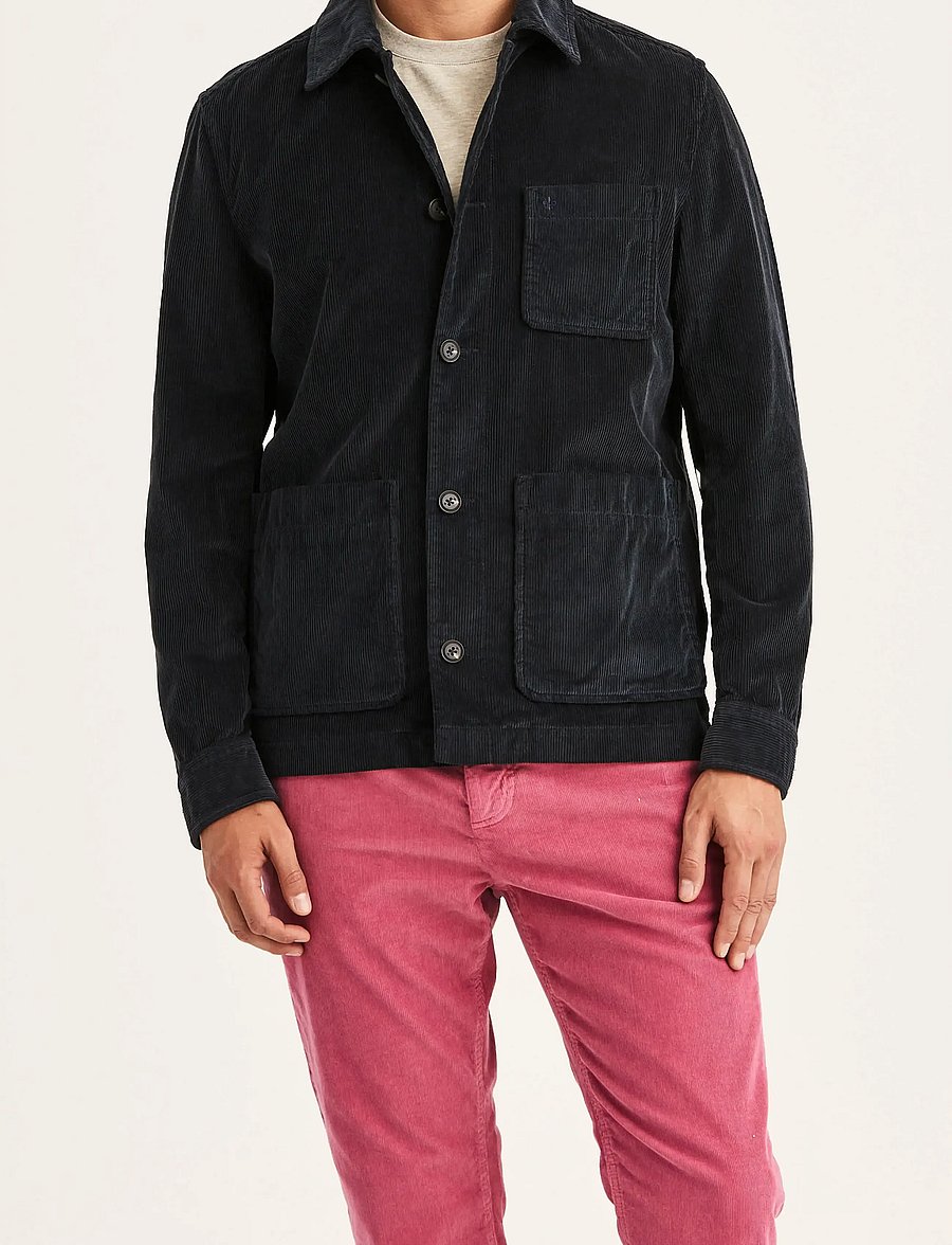 Morris - Fenix Cord Shirt Jacket - sügisjoped - blue - 0