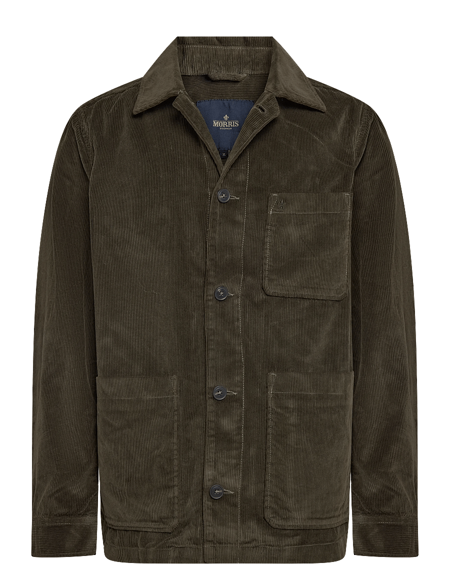 Morris - Fenix Cord Shirt Jacket - herbstjacken - olive - 1