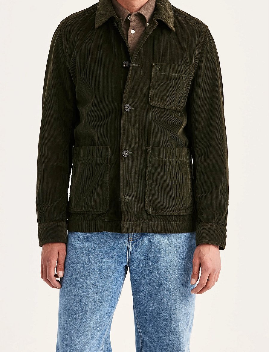 Morris - Fenix Cord Shirt Jacket - herbstjacken - olive - 0