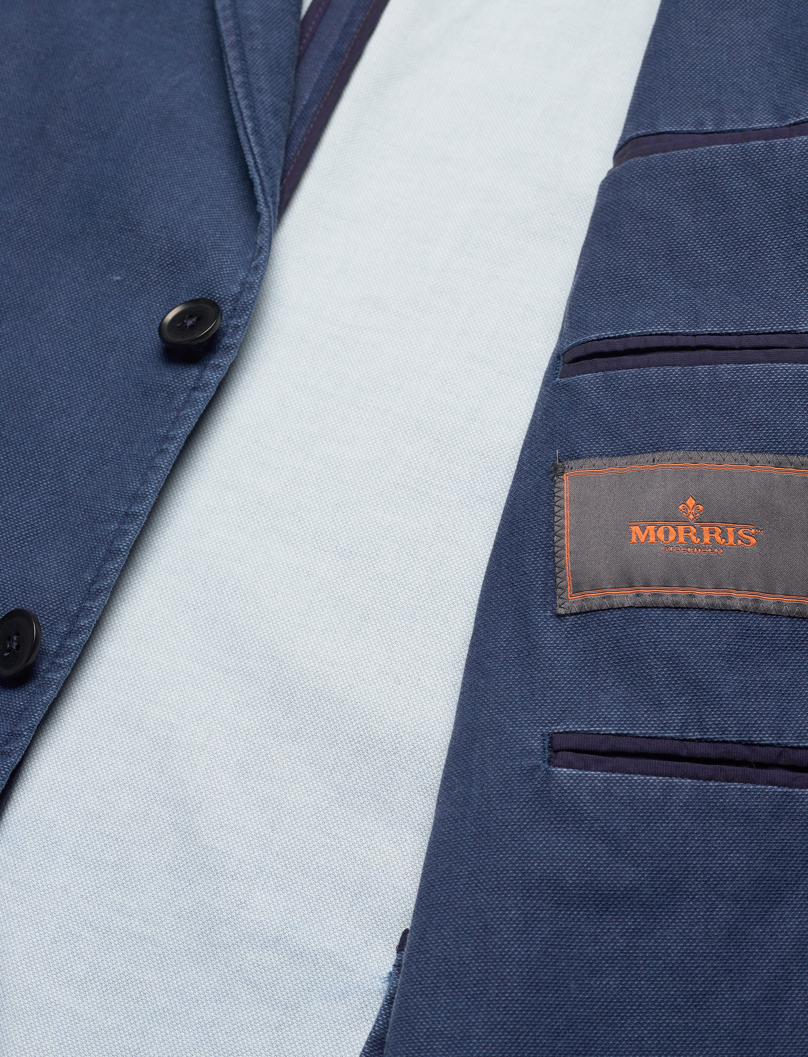 Morris - Portofino Washed Cotton Jacket - blue - 4