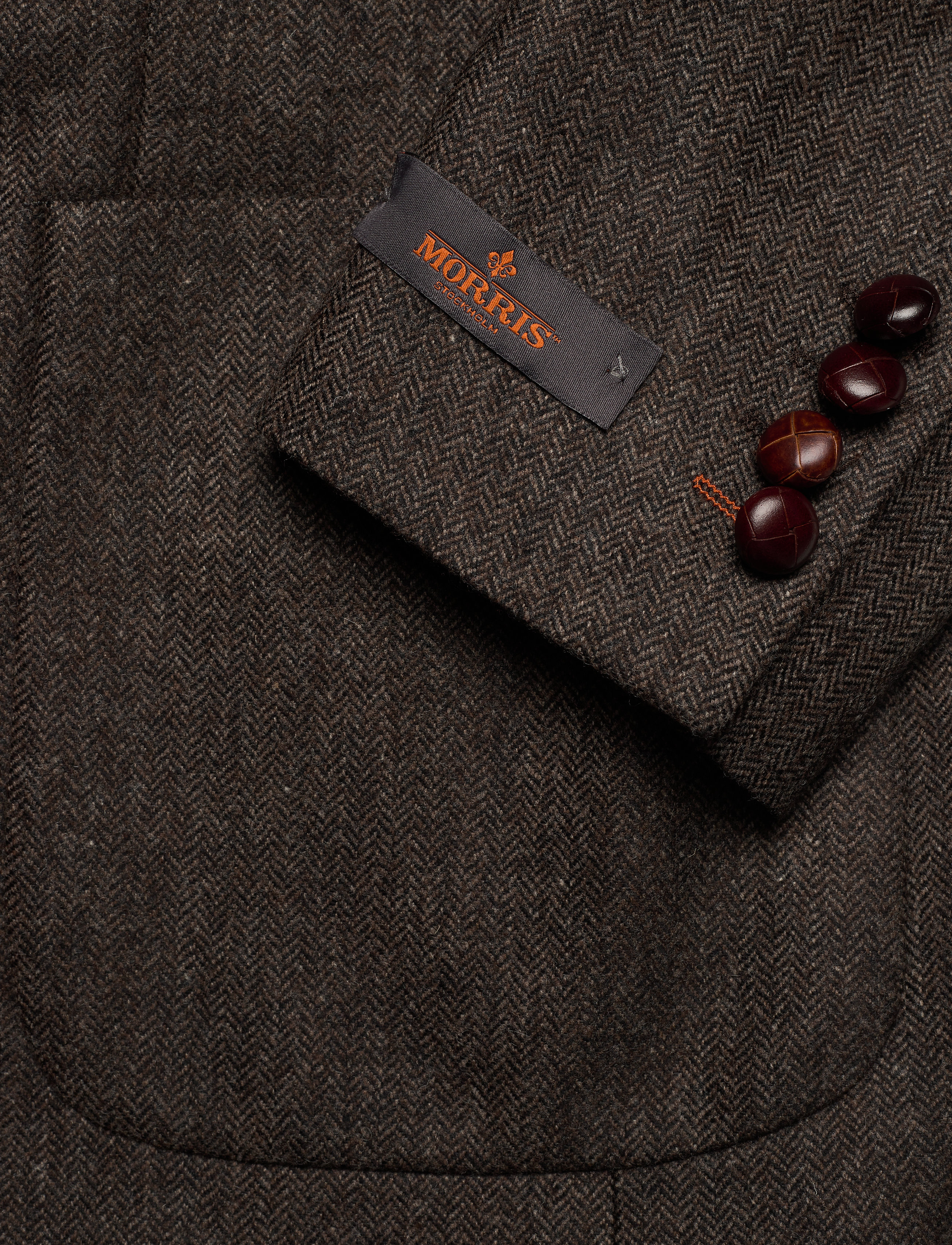 Morris - Archie Herringbone Blazer - brown - 3