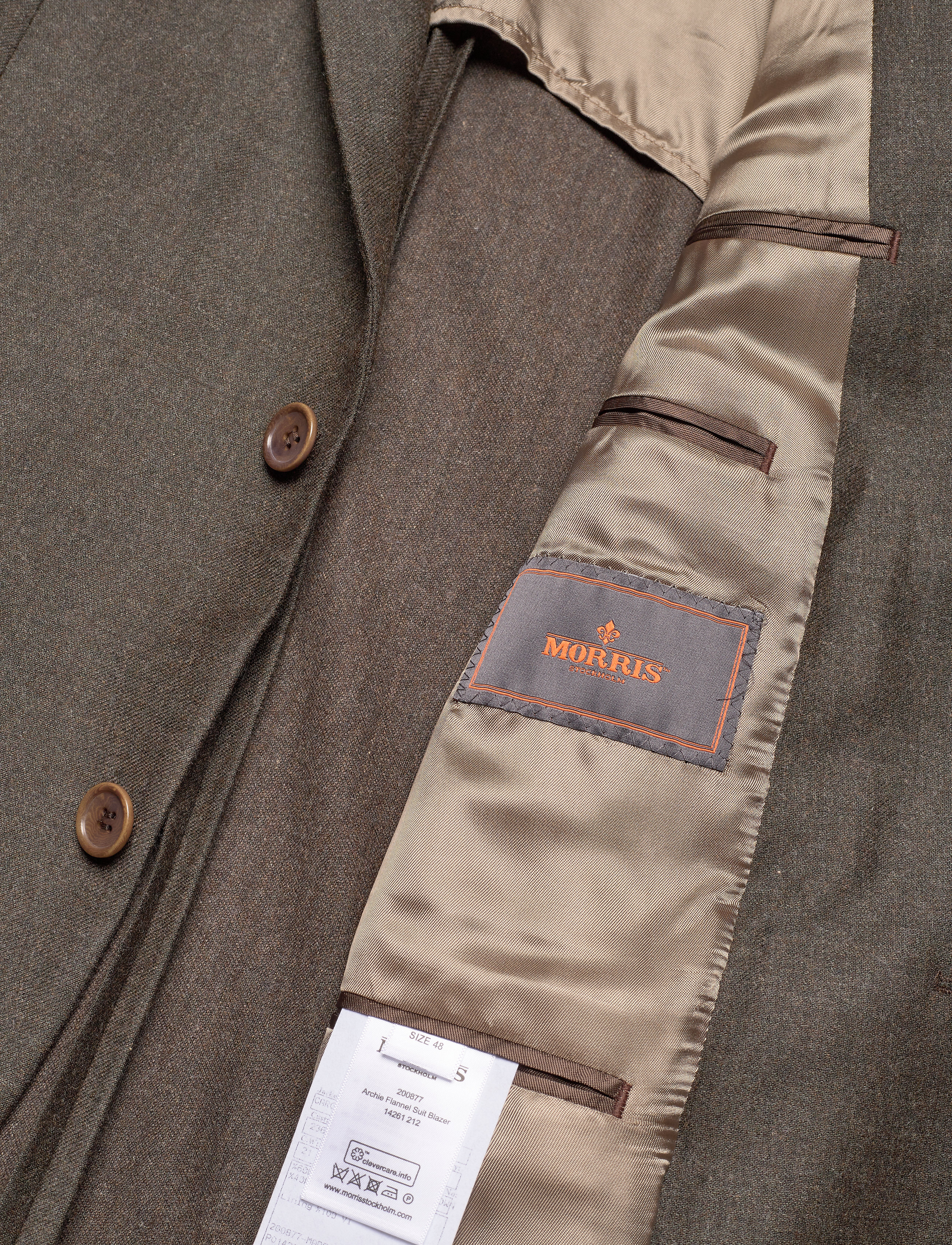 Morris - Archie Flannel Suit Blazer - brown - 4