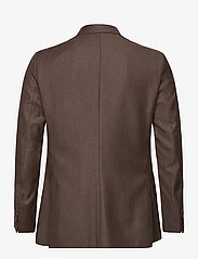 Morris - Archie Flannel Suit Jacket - kahehe rinnatisega pintsakud - brown - 1