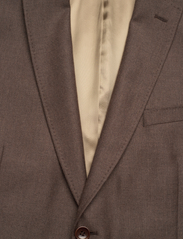 Morris - Archie Flannel Suit Jacket - kahehe rinnatisega pintsakud - brown - 2