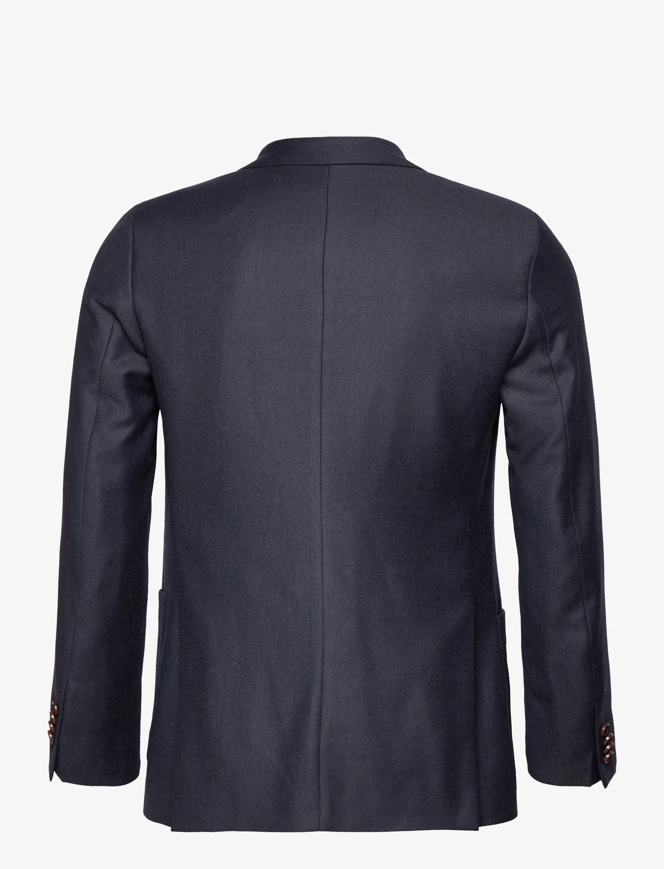 Morris - Archie Flannel Suit Jacket - dobbeltradede blazere - navy - 1