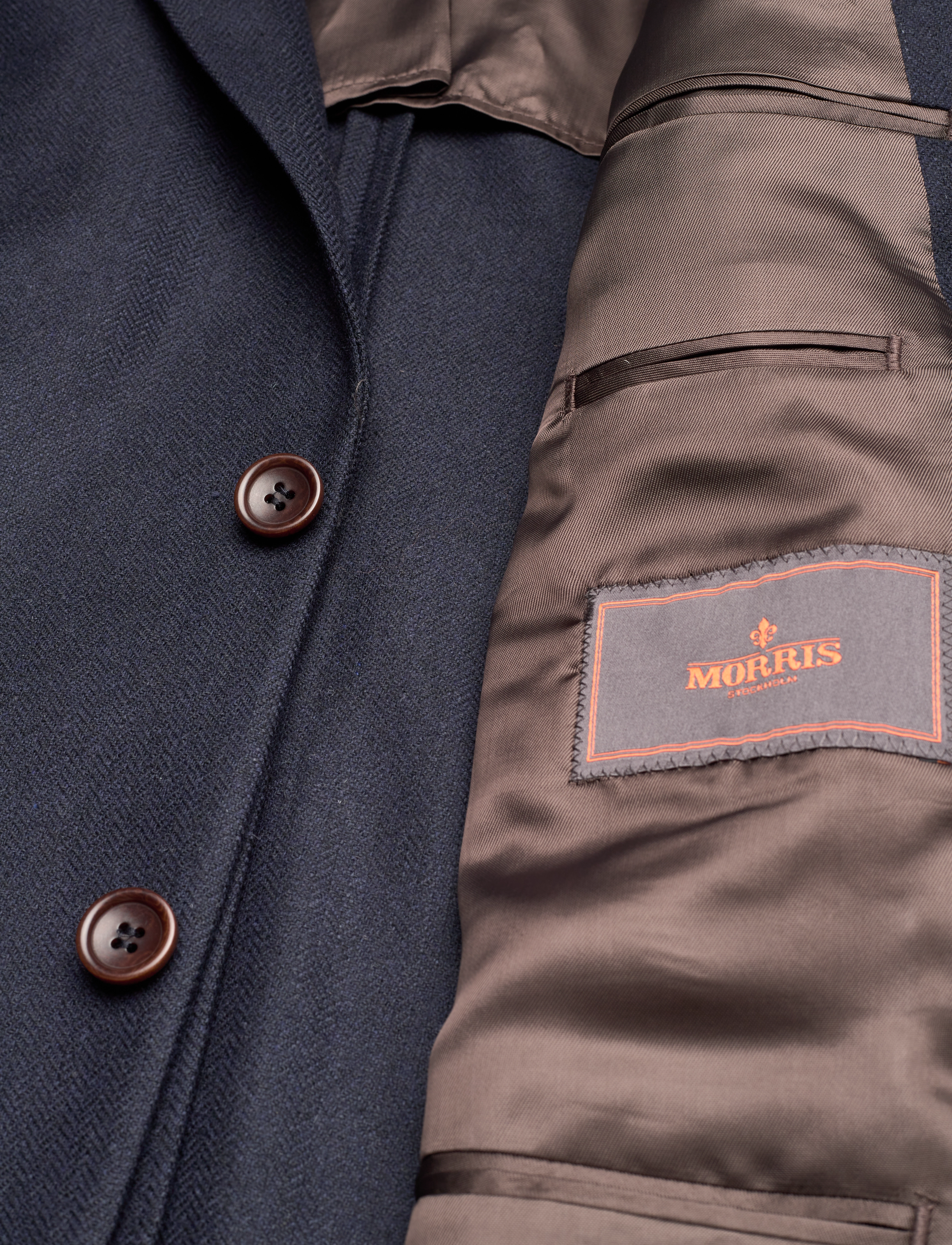 Morris - Archie Herringbone Jacket - navy - 4