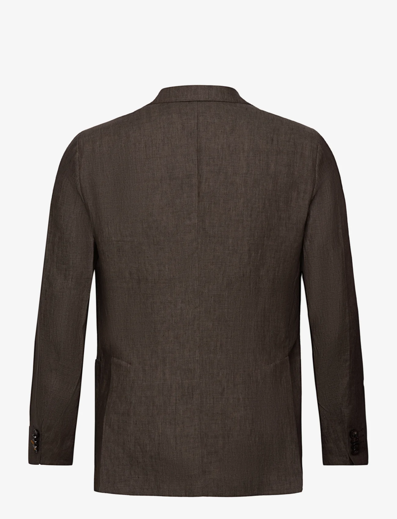 Morris - Archie Linen Suit Jkt - dobbeltradede blazere - brown - 1