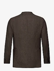 Morris - Archie Linen Suit Jkt - kahehe rinnatisega pintsakud - brown - 1