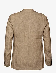 Morris - Archie Linen Suit Jkt - kahehe rinnatisega pintsakud - khaki - 1