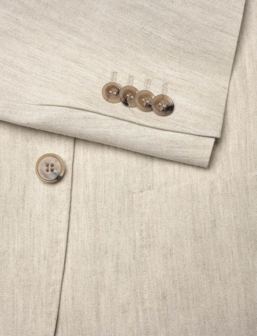Morris - Archie Linen Suit Jkt - single breasted blazers - khaki - 3