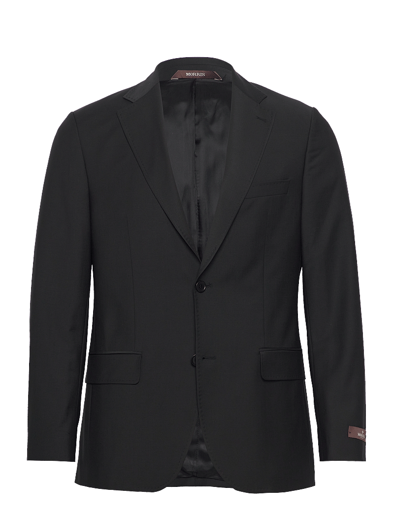 Morris - Morris Wool Suit Jkt - einreiher - black - 0
