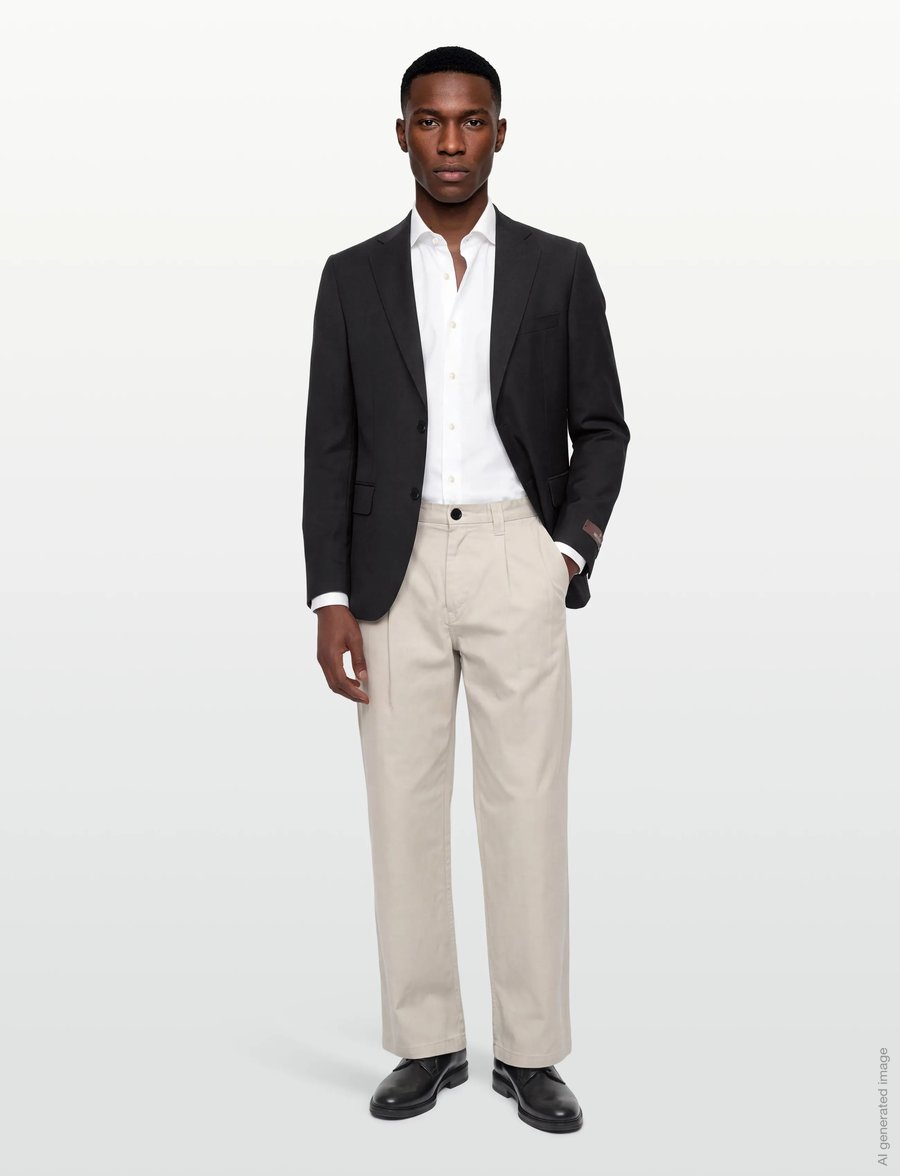 Morris - Morris Wool Suit Jkt - einreiher - black - 0