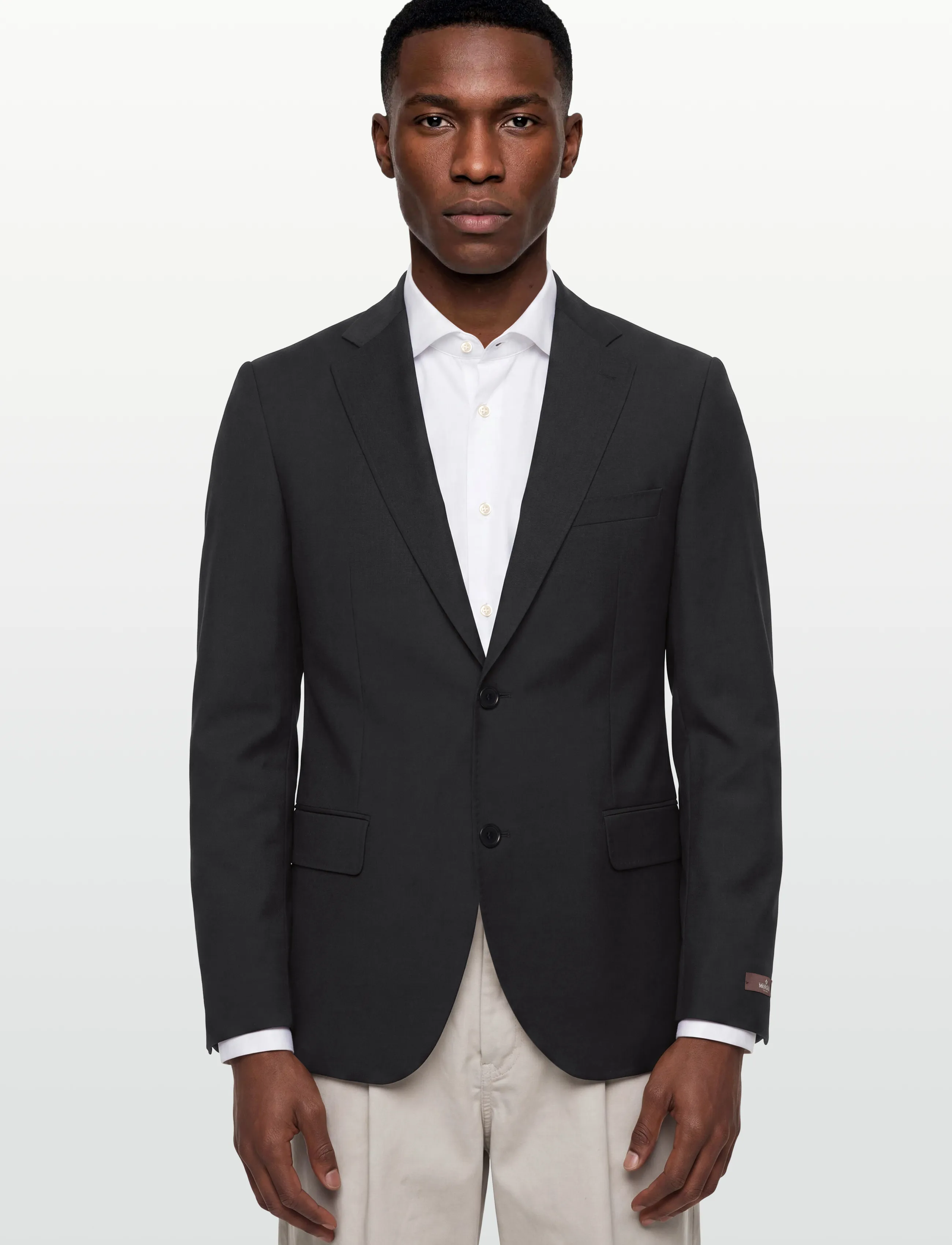Morris - Morris Wool Suit Jkt - einreiher - black - 3