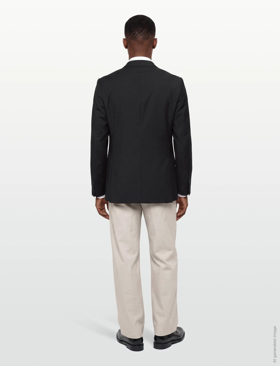 Morris - Morris Wool Suit Jkt - einreiher - black - 4